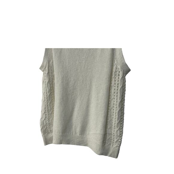 SPLENDID TOP WOMENS SIZE LARGE ALLY SCOOP NECK COTTON SWEATER TANK WHITE NEW - Picture 8 of 12